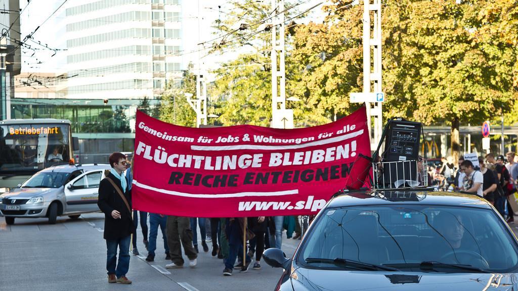 Demo für Bleiberecht von Flüchtlingen