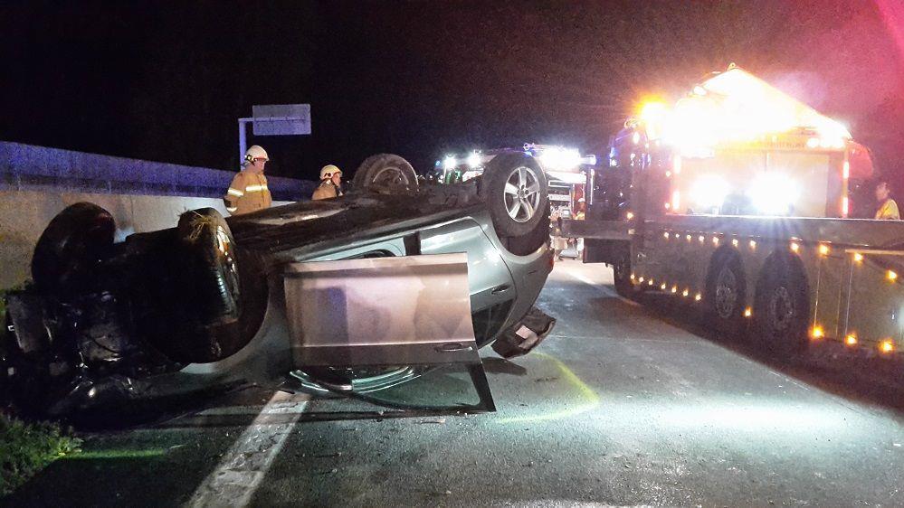 Pkw-Überschlag auf der A1 bei Hallwang