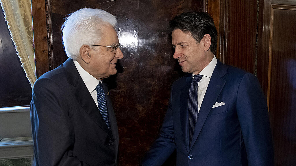 Sergio Mattarella, Giuseppe Conte, Italien