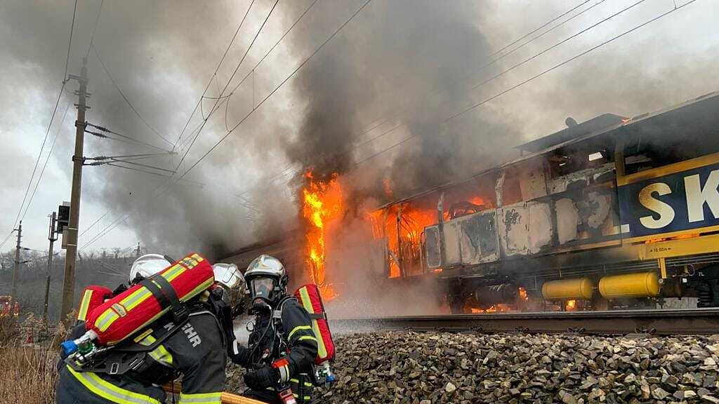 Brand an Westbahnstrecke