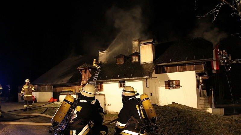 Dachstuhlbrand in Großgmain