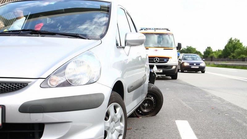 Crash beim Autobahndreieck