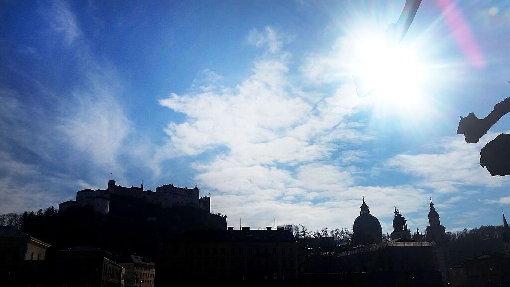 Die Sonne strahlte in Salzburg recht ordentlich.
