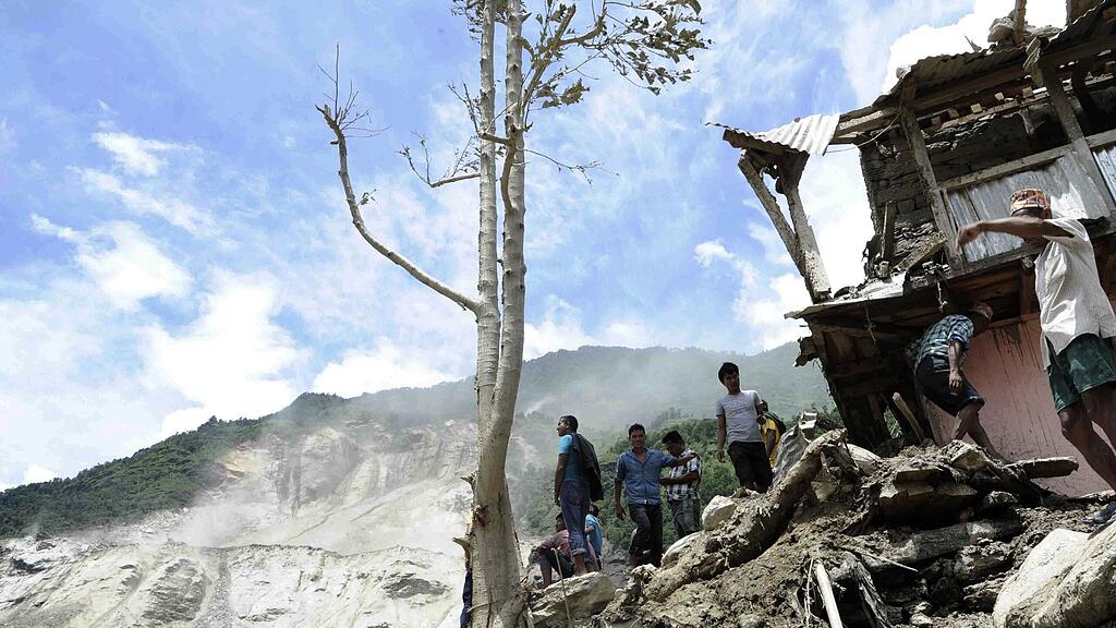 Nepal wird in der Monsun-Zeit immer wieder von Erdrutschen heimgesucht.