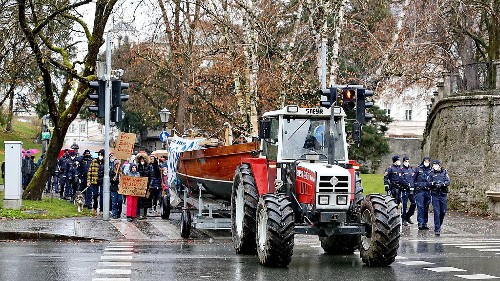 Corona-Demo Stadt Salzburg