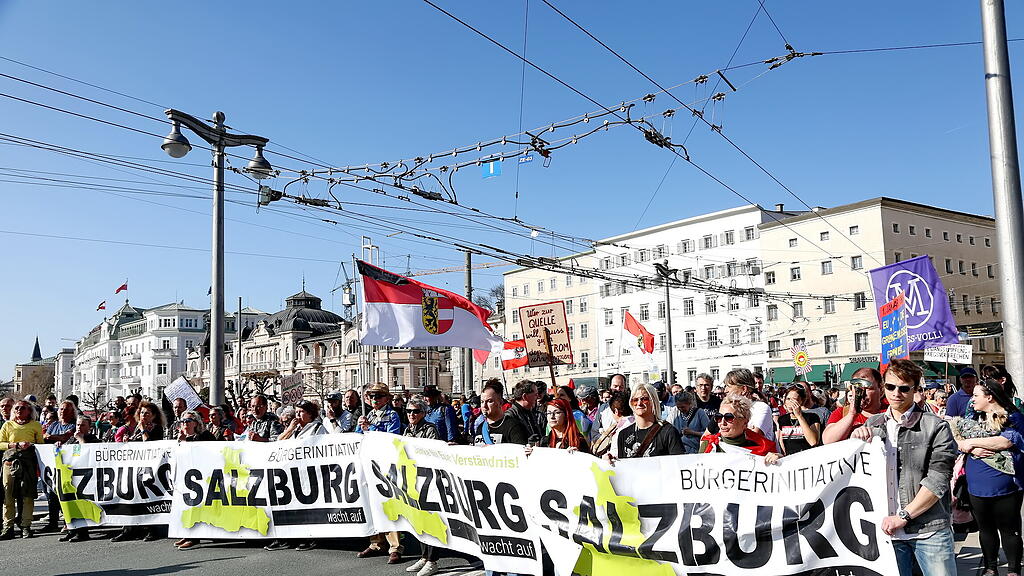 Corona-Demo Stadt Salzburg