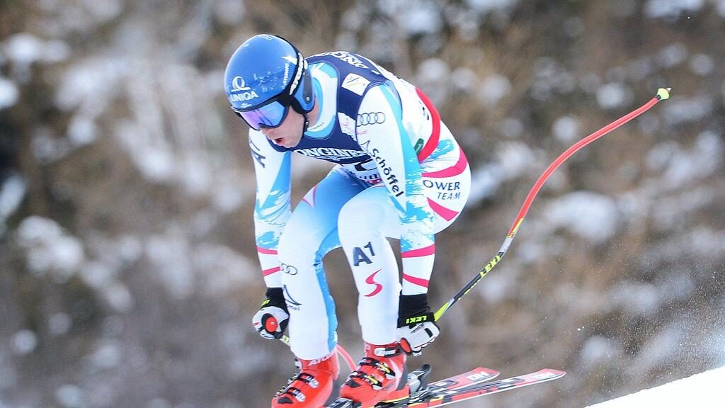 Benjamin Raich während seiner Abfahrt in der WM-Super-Kombination in Schladming.