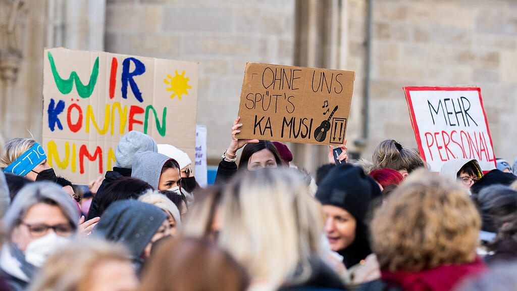 Kindergarten-Personal streikt in Wien