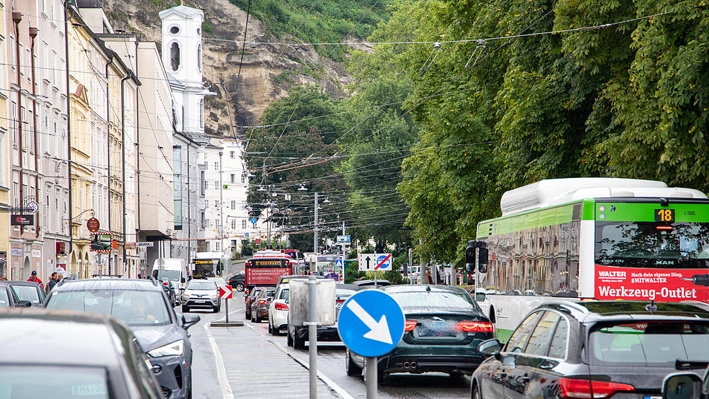 Stau-Chaos Stadt Salzburg