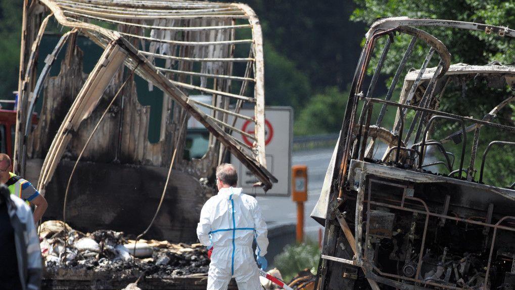 Reisebus-Unfall in Bayern