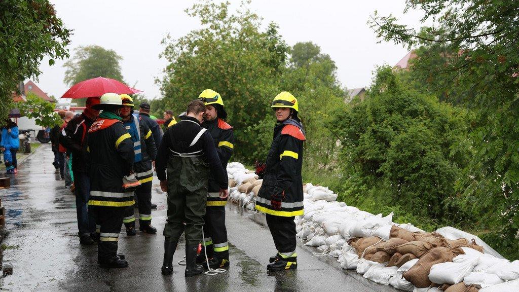 Hochwasser Mangfall Kolbermoor