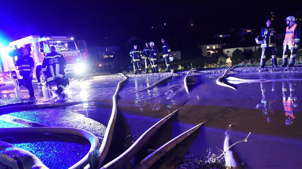 Überflutungen in Laakirchen