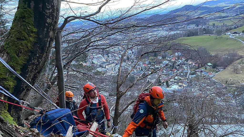 Schwieriger Einsatz für Bergrettung am Kühberg