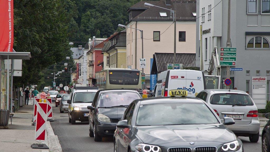 Baustellenchaos in der Voglweiderstraße