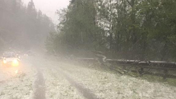 Hagel auf der B311