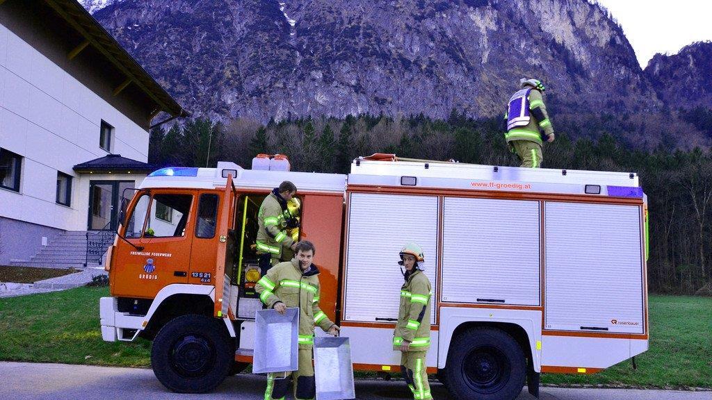 Feuerwehr in Grödig in Rekordzeit am Einsatzort