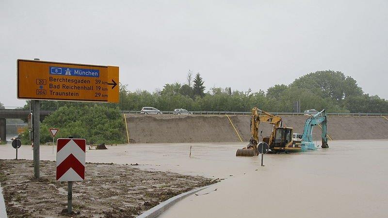 Hochwasser in Freilassing
