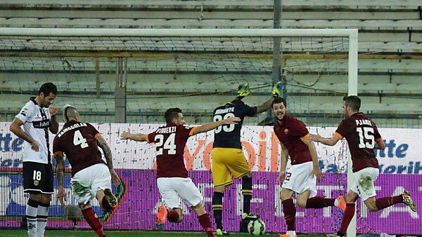 Römischer Jubel nach spätem 2.1 bei Parma