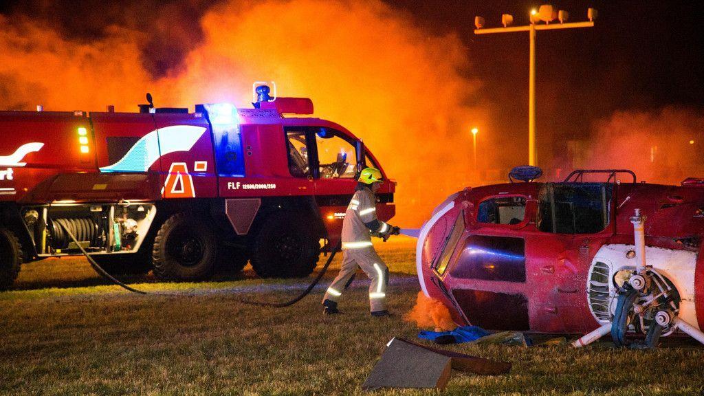 Notfallübung am Salzburger Flughafen