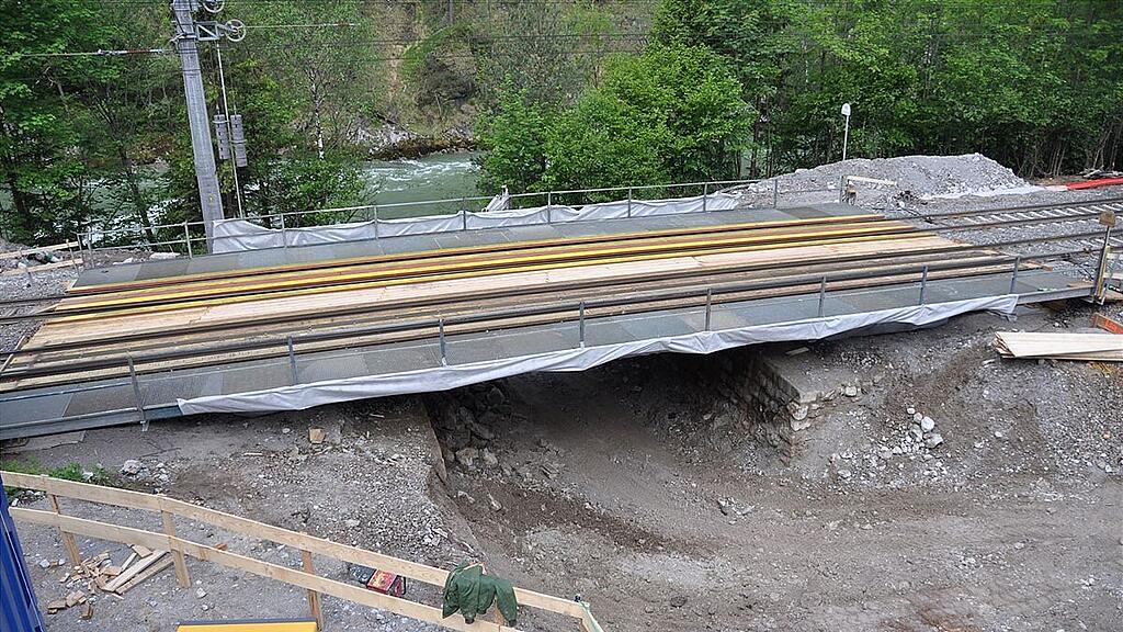 ÖBB Hilfsbrücke salzach st. Johann