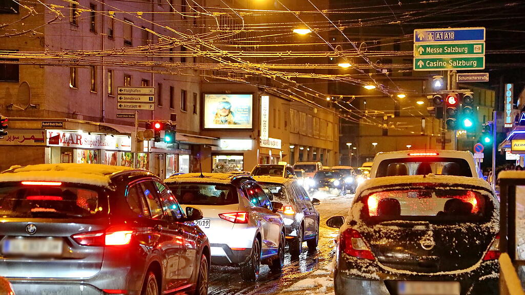 Schneechaos in Salzburg