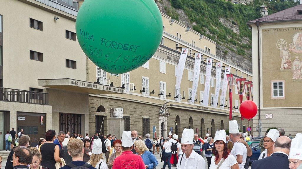 Gastronomen-Demo am Residenzplatz