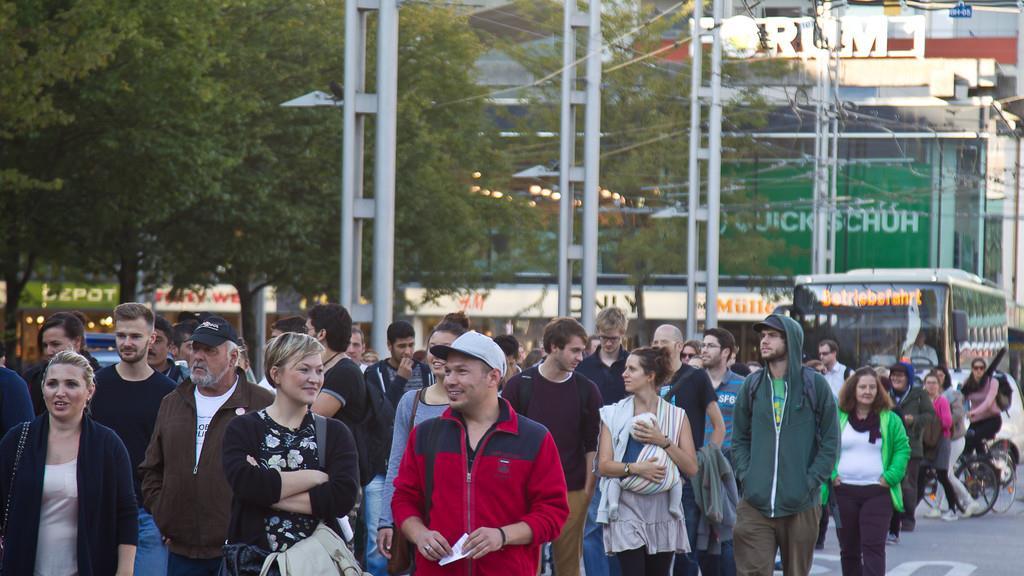 Demo für Bleiberecht von Flüchtlingen