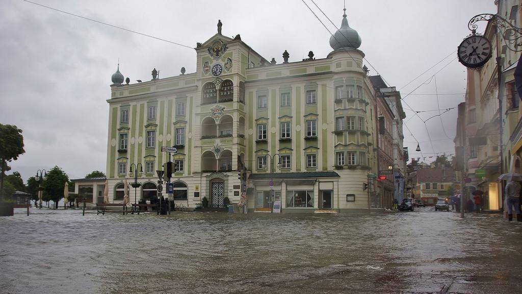 Hochwasser in Gmunden