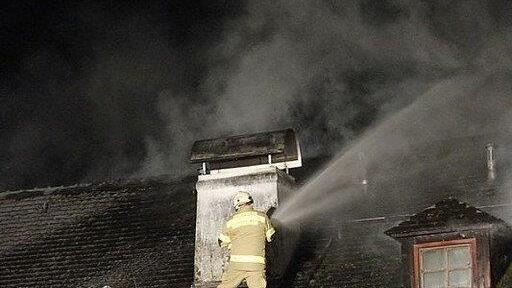 Dachstuhlbrand in Großgmain