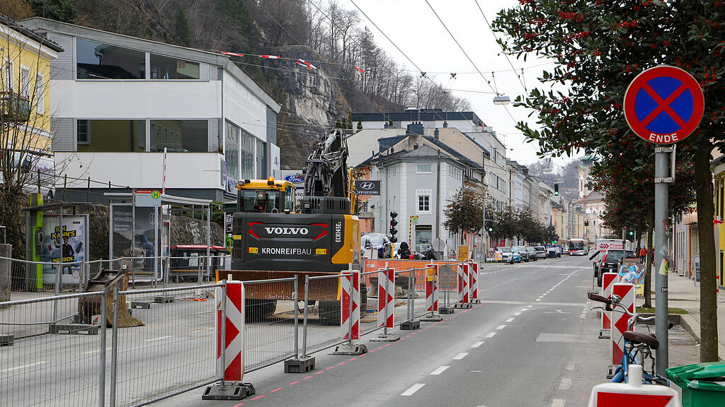 Baustelle Schallmooser Hauptstraße