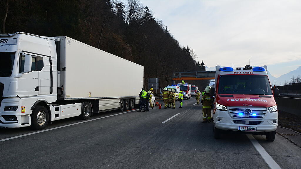 Unfall auf A10 bei Hallein