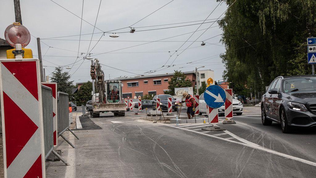 Neuer Kreisverkehr in der Kleßheimer Allee