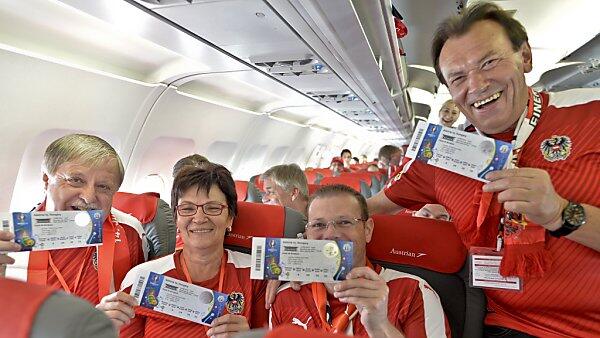 Mehrere Flieger voll Vorfreude machten sich auf den Weg nach Bordeaux
