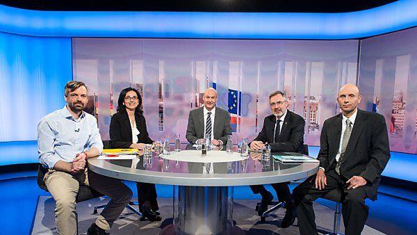 Ehrenhauser (li.) verließ aus Protest ORF-Studio