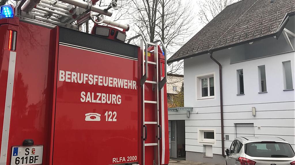 Die Feuerwehr am Einsatzort.