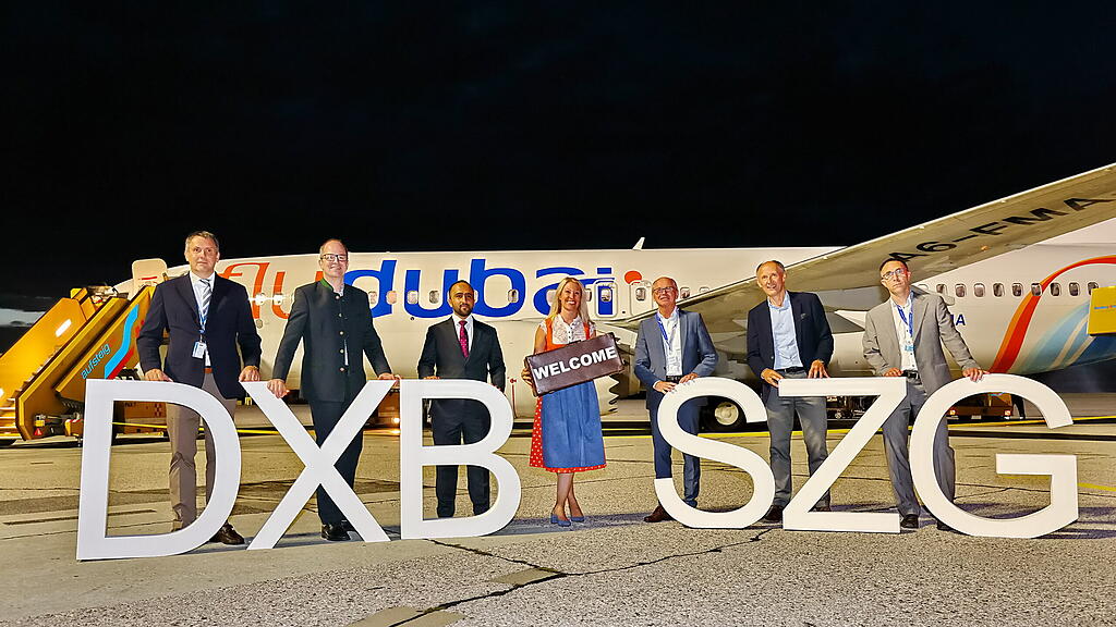 Landung Flydubai in Salzburg