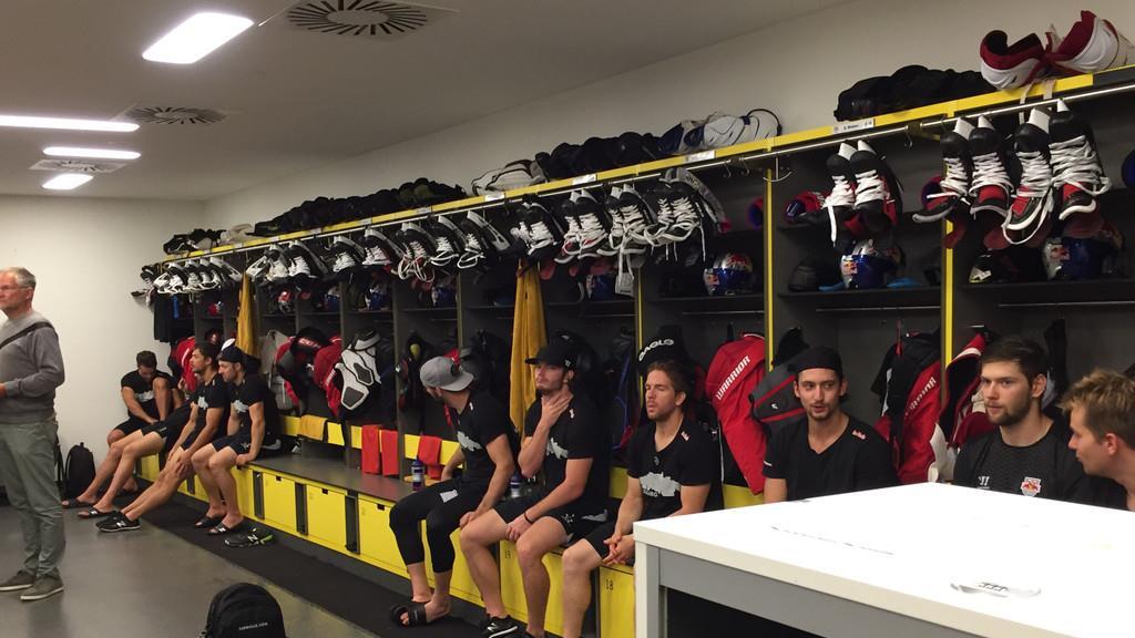Einblick in Eishockey-Kabine