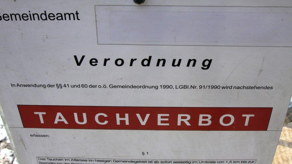 Taucher am Attersee vermisst