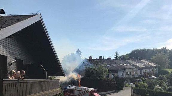 Heckenbrand in Henndorf