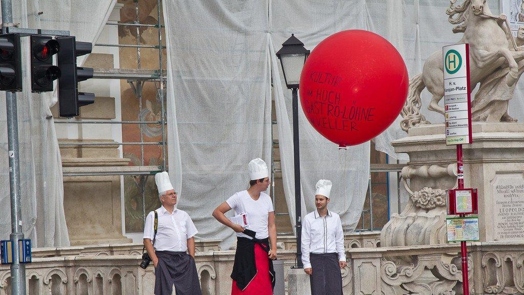 Gastronomen-Demo am Residenzplatz