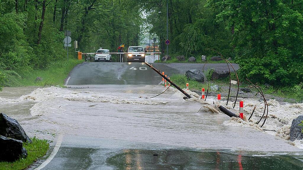 Die Furt in Dornibirn wird bei Hochwasser regelmäßig überschwemmt.