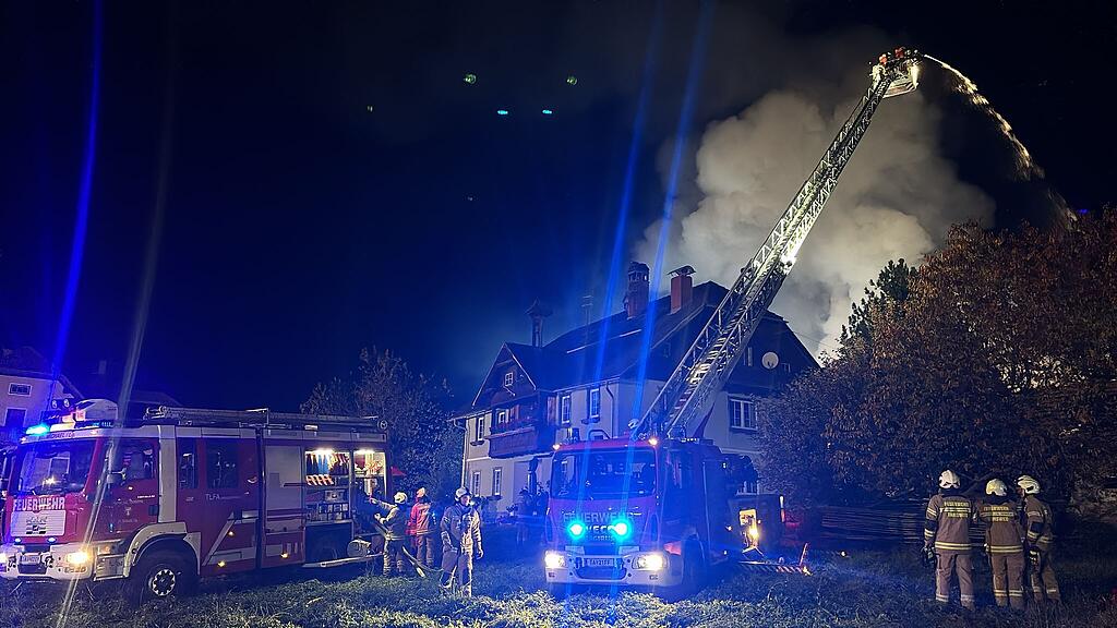 Brandeinsatz Lungauer Feuerwehren Rennweg