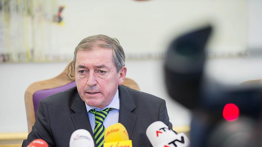 Heinz Schaden bei der Pressekonferenz am Montag.