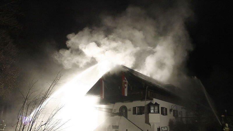 Dachstuhlbrand in Großgmain