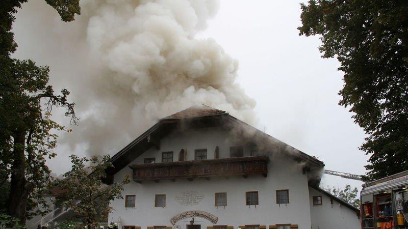 Großbrand in Piding