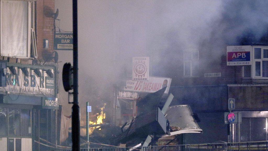 Haus explodiert in Leicester