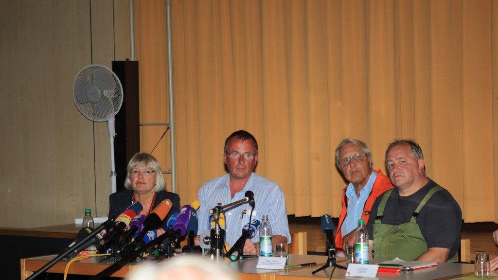 Pressekonferenz vor Sprengung