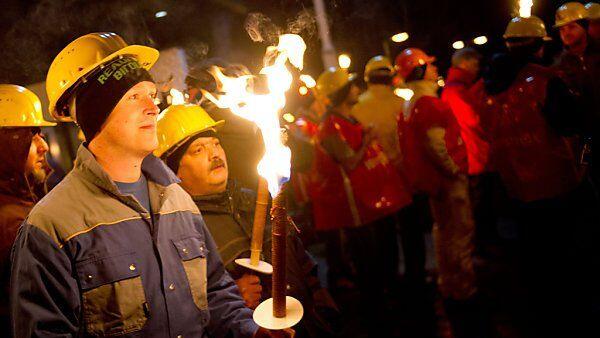 Streik von Metallarbeitern in Paderborn