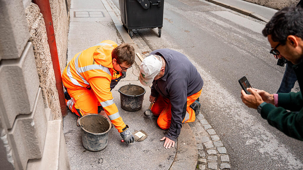 Verlegung Stolpersteine Stadt Salzburg