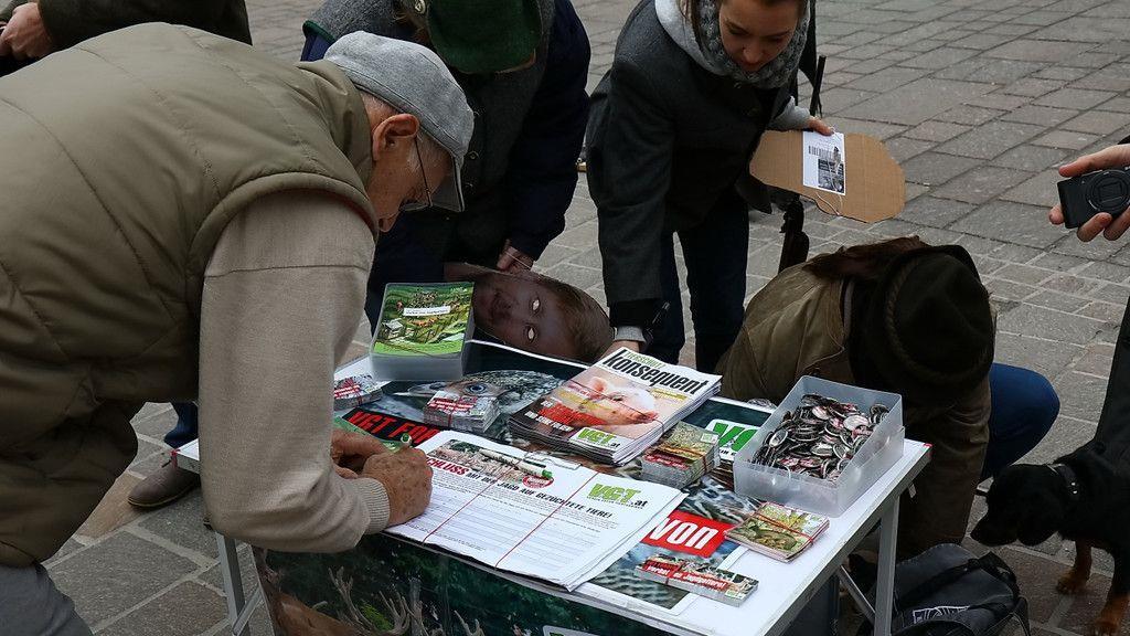 Protestaktion des VGT am Alten Markt